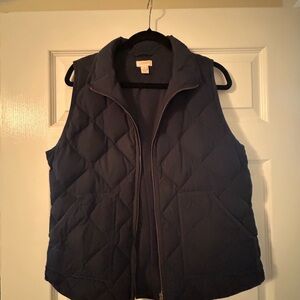 J. Crew Women's Navy Quilted Vest